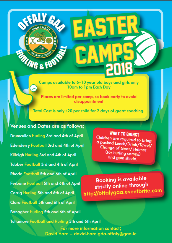 Easter Camps 2018
