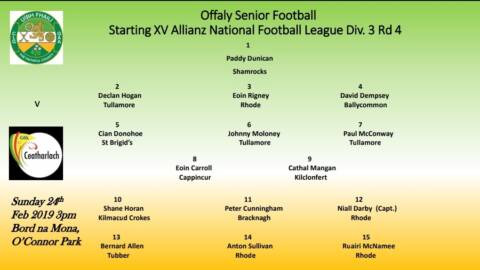 Offaly Teams Announced