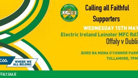 Offaly Minor Team to play Dublin Announced