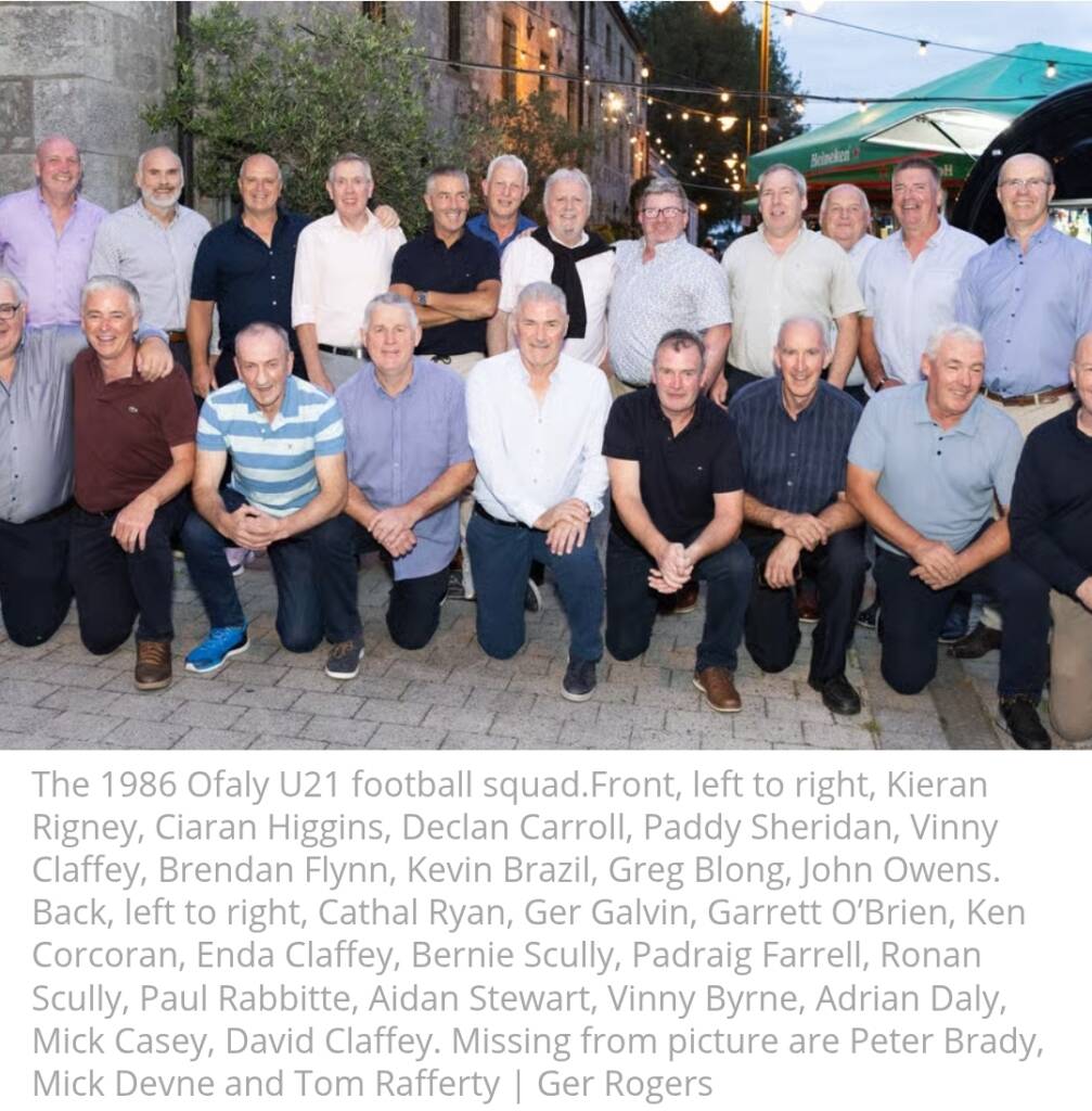 1986 U21 All-Ireland finalists occupy cherished place in Offaly football story