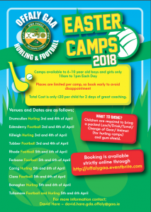 Easter Camps 2018