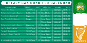 Coach Education Dates for Diary
