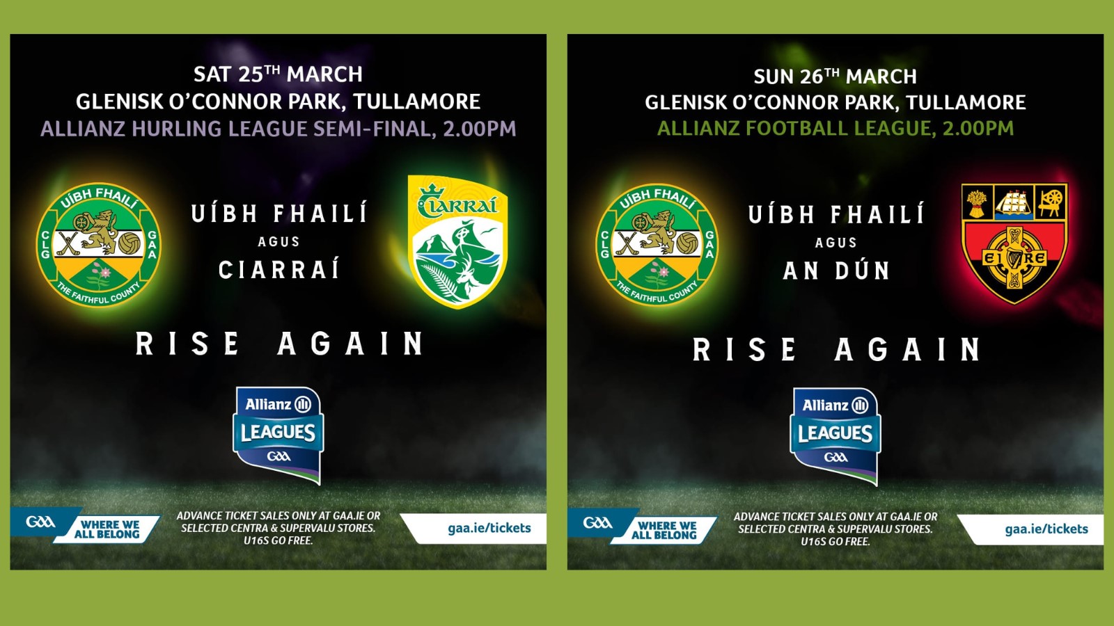 Two Important League Fixtures In O’Connor Pk This Weekend